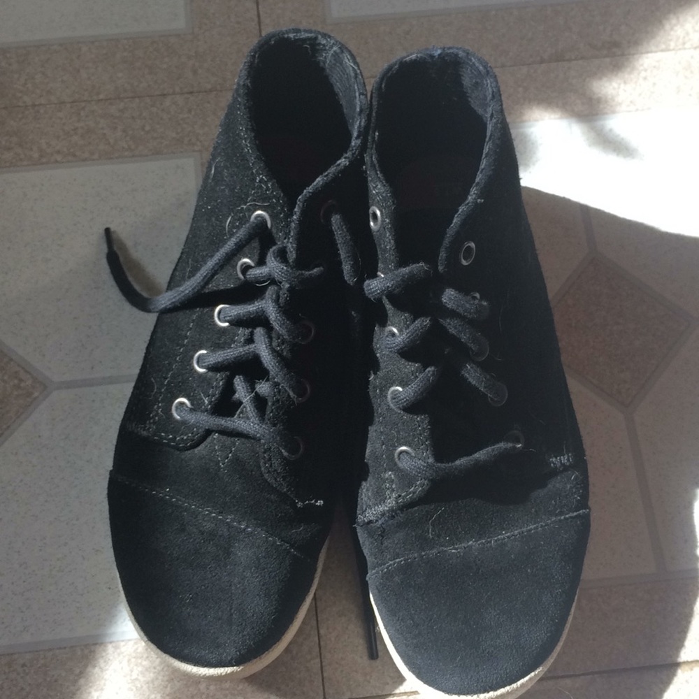 Suede high top toms black